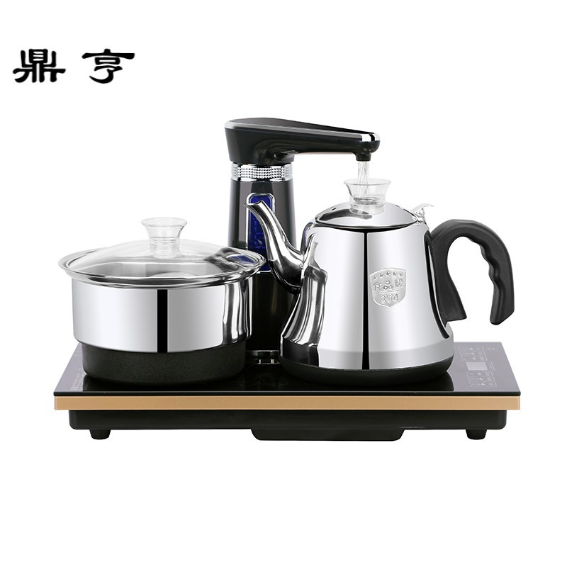 鼎亨37x23嵌入式茶具套装家用茶台电热磁炉全自动上水玻璃茶壶泡