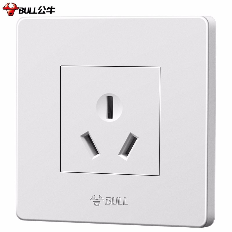 公牛(BULL) 开关插座面板 16A大功率热水器空调用三孔墙壁电源插座G07Z104.