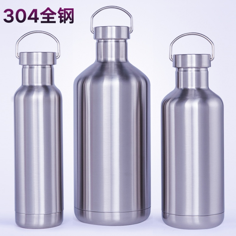 双层不锈钢保温杯户外骑行运动水杯大容量车载便携登山壶刻字 600ml