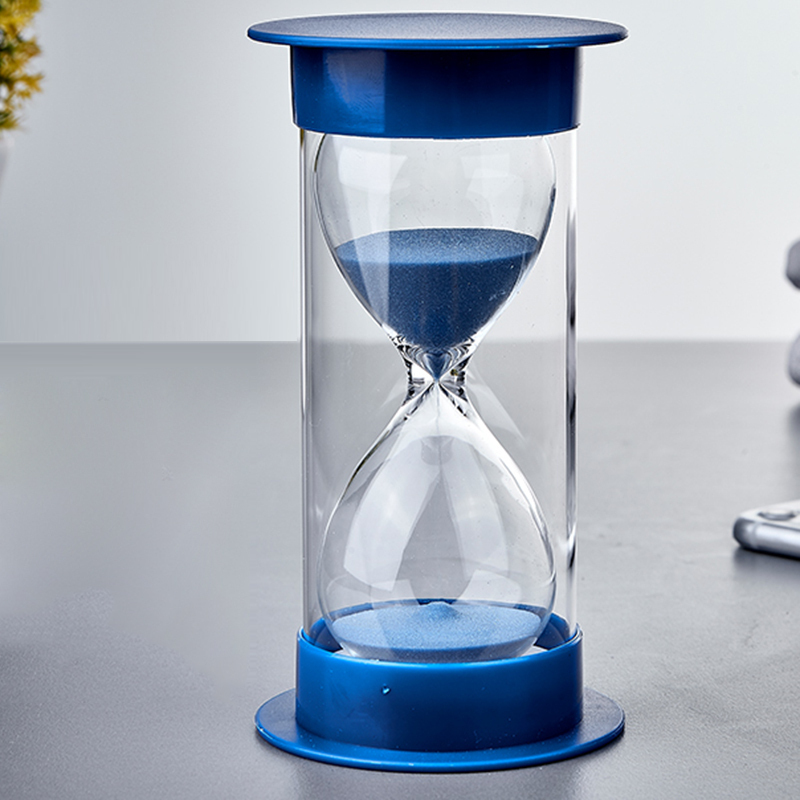 沙漏计时器儿童计时间摆件创意个性简约生日小礼物银盖蓝沙4选145分钟