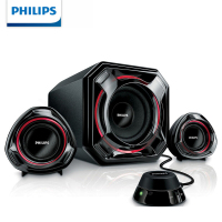 飞利浦(Philips)音箱 音响 台式电脑音响 低音炮2.1多媒体小音箱 黑色 桌面家用迷你小钢炮 游戏3D环绕小音箱