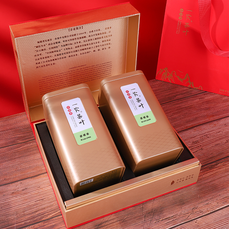一农茶叶礼盒一级雨前碧螺春400g礼盒装 鲜嫩采摘绿茶 中国红送礼佳选