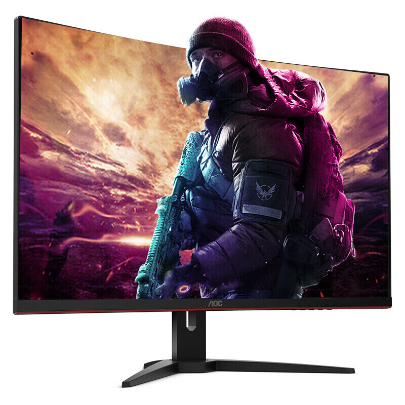 AOC C32G2E 32英寸电竞165HZ曲面显示器高清游戏1MS响应电脑台式办公液晶曲大屏幕PS4高清大图