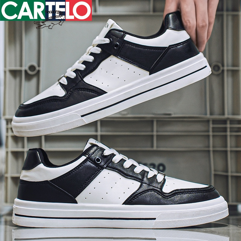 [线下专柜同款]卡帝乐鳄鱼(CARTELO)新款男士休闲鞋板鞋潮鞋小白鞋男鞋
