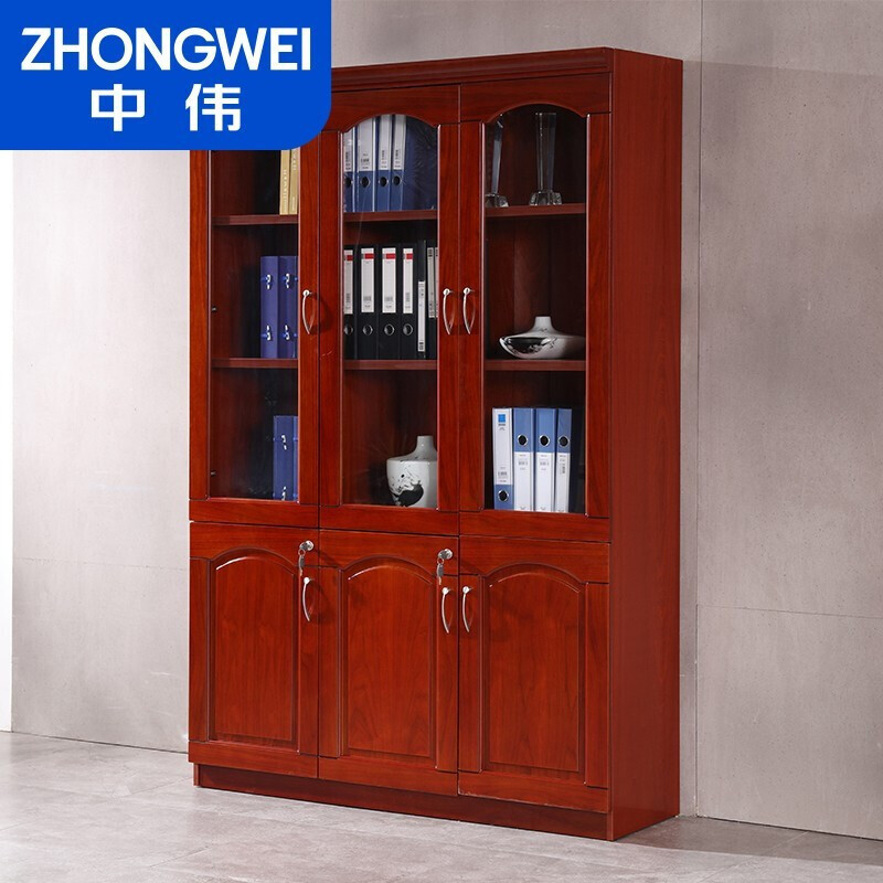 中伟(ZHONGWEI)油漆挂衣柜书柜书橱文件柜办公室资料柜 三门