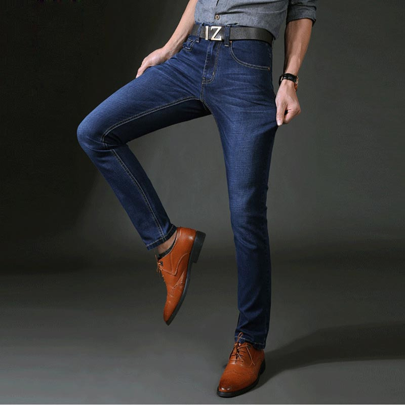 薄款牛仔裤男款式直筒韩版修身牛仔长裤男士休闲长裤子awanhoo16232