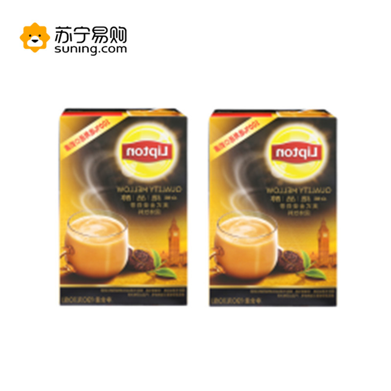 立顿 甄选进口奶油 绝品醇英式金装奶茶S10 190g/盒*2盒