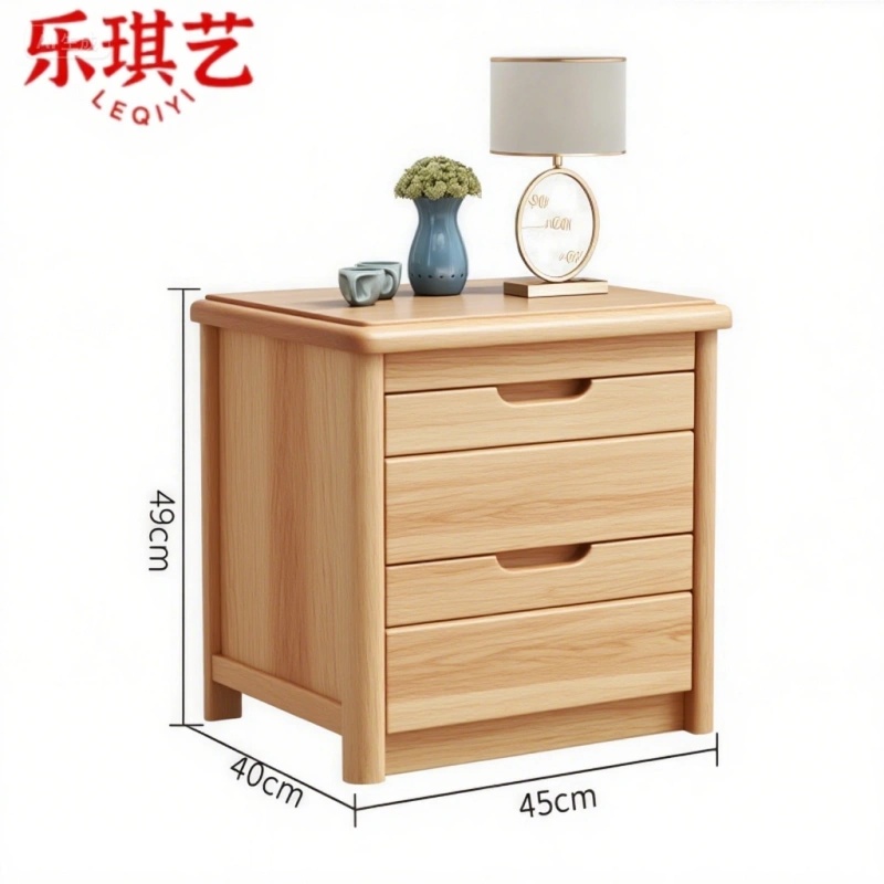 乐琪艺胡桃木色床头柜g04个高清大图