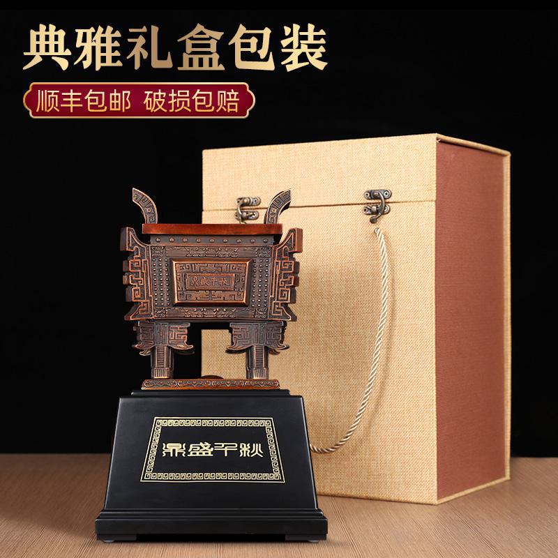 美帮汇鼎盛千秋铜鼎摆件大号全铜四方鼎公司开业乔迁办公室商务礼品高清大图