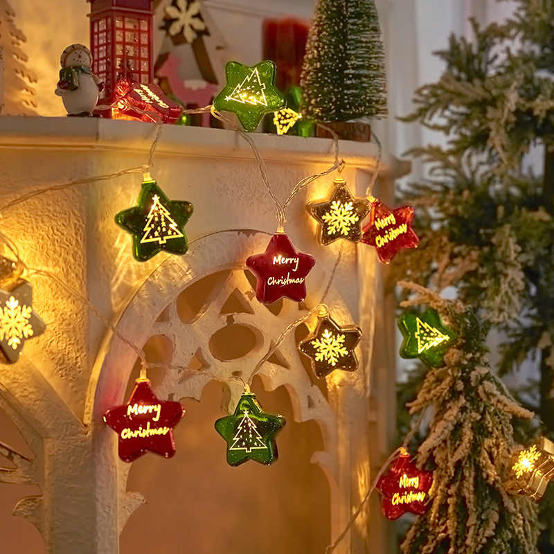 名凌圣诞节装饰灯电镀圆球送电池10米80灯电池+USB俩用款长亮+闪烁