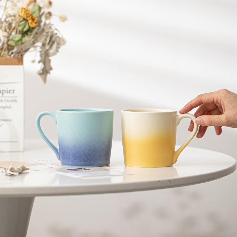 苏氏陶瓷（SUSHI CERAMICS）马克杯渐变情侣水杯对杯刷牙杯高清大图