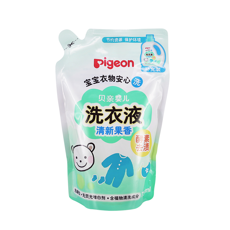 贝亲婴儿洗衣液(清新果香)补充装750ml MA117高清大图