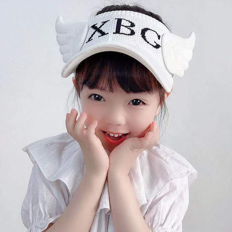帽子女新款百搭夏季针织字母空顶遮阳帽防晒紫外线户外运动棒球帽