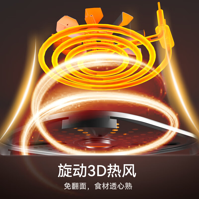 奥克斯(AUX)空气炸锅家用可视7L大容量精准定时AKZ-13A4710M高清大图