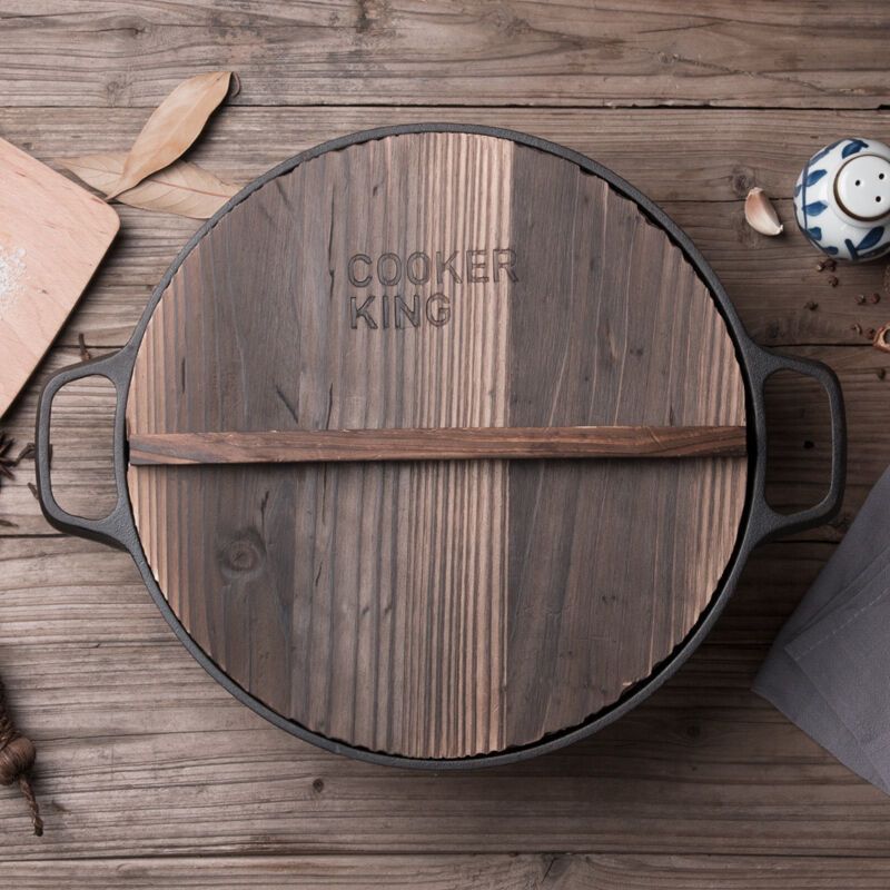 炊大皇(COOKER KING) 火锅 T30ATQ12 铁器世家十二号 铸铁鸳鸯火锅 30cm