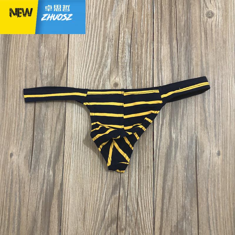 男士丁字裤时尚型男内裤条纹骚三角内裤情趣低腰紧身卓思哲参数