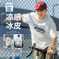 [2.5折价45元]唐狮清爽凉感冰氧吧男t恤学生男t恤短男圆领数码印短袖T恤
