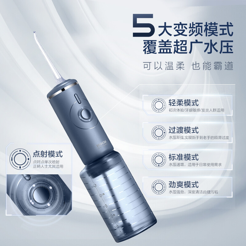 素士 SOOCAS 立式冲牙器 高频脉冲 水牙线 洗牙器 家用超大水箱洁牙器 G1超喷小气筒-礼盒高清大图
