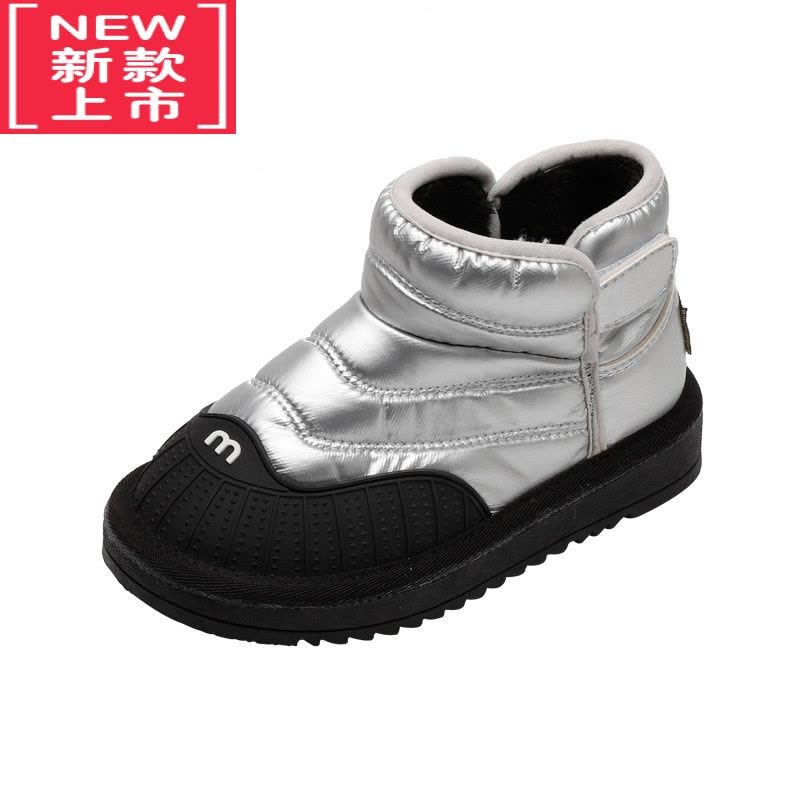 可莉允儿童棉鞋加绒加厚冬季男童雪地靴防水防滑棉靴男孩冬鞋女童靴子图片