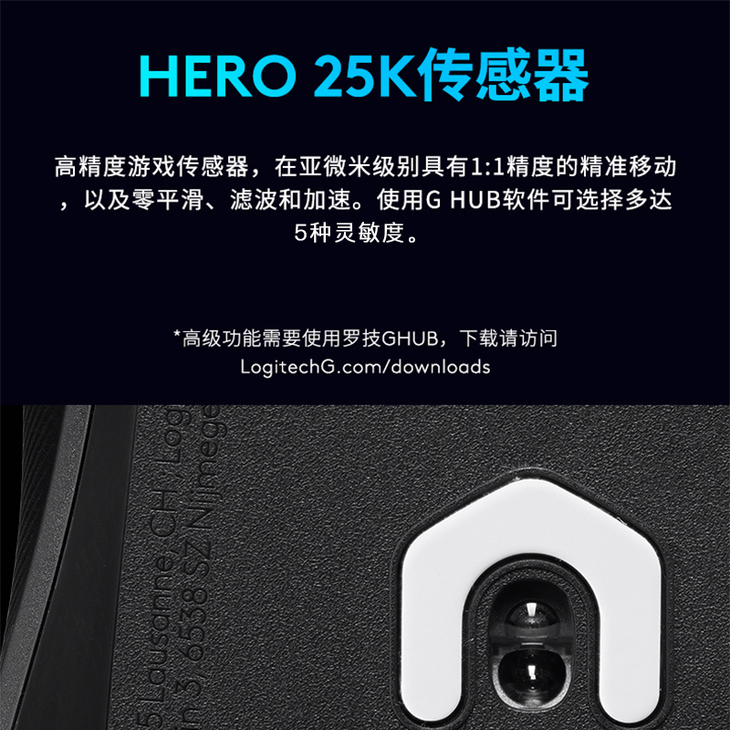 罗技(Logitech)G502 X 有线游戏鼠标-白色高清大图