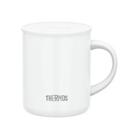 THERMOS膳魔师保温杯不锈钢马克杯JDG-350 简约带盖牛奶杯咖啡杯办公水杯白色350ml