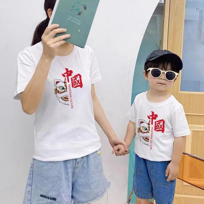 小婧同款情侣印花短袖男女同款_白色中国_M建议体重90-119斤