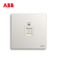 ABB开关插座 轩致无框 雅典白色 一位6类六类电脑网络插座AF333
