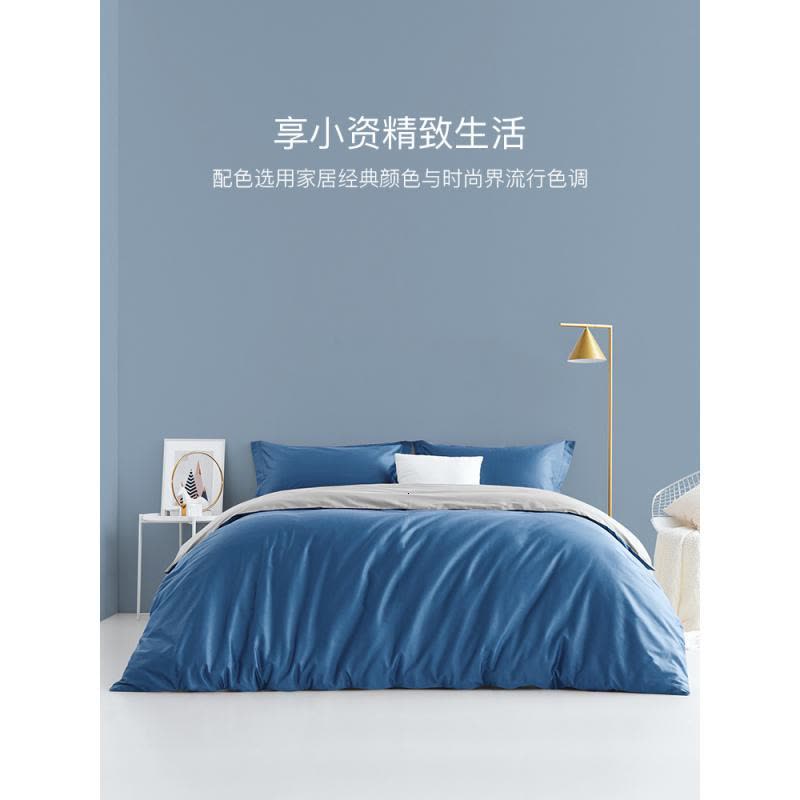 美帮汇100支匹马棉拼色被套单件全棉单人1.5m1.8米双人全棉被罩图片
