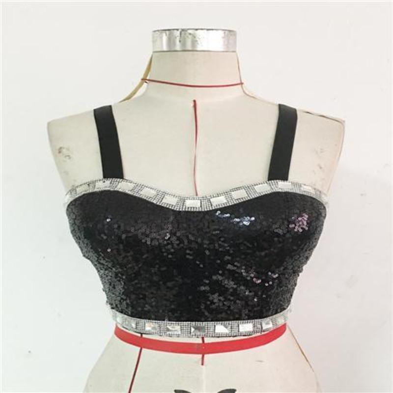 吊带胸衣 S BLACKPINK打歌服rose朴彩英同款ds演出服吊带裙子亮片女歌手套装