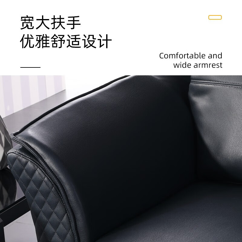 域赢现代简约沙发休闲办公沙发会客沙发商务接待沙发(3+1+1+茶几