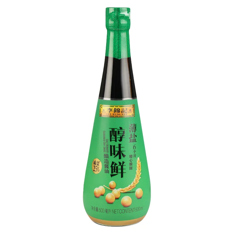 李锦记薄盐醇味鲜500ml 减盐酿造酱油凉拌炒菜