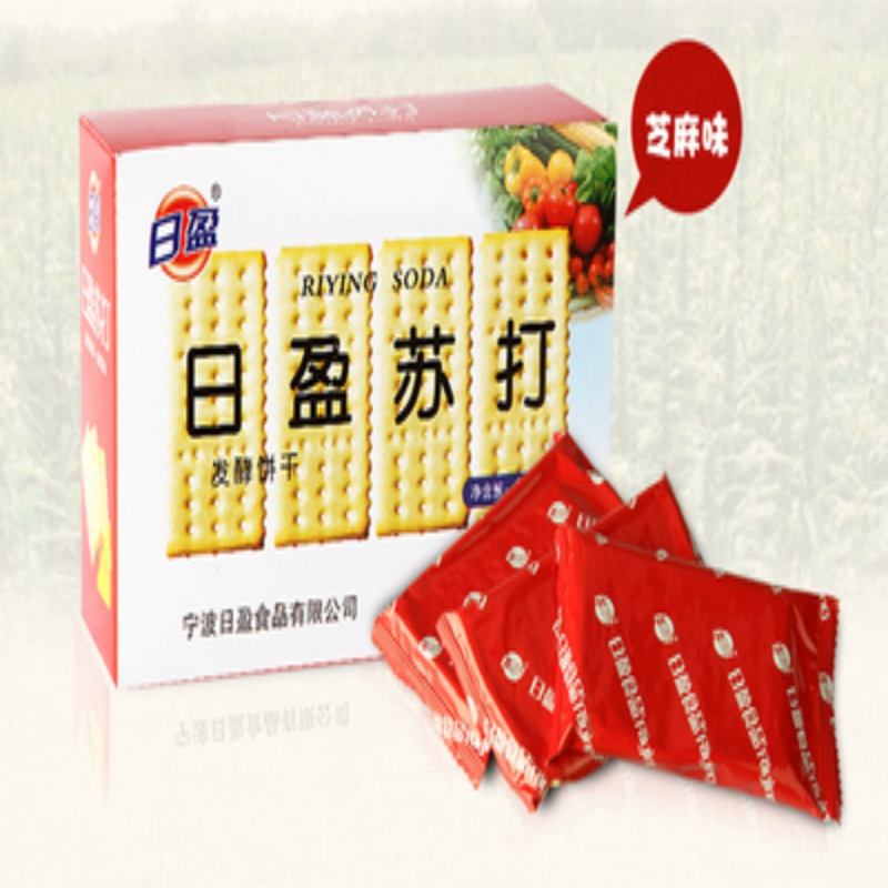 日盈芝麻味无蔗糖苏打饼干180g1*24