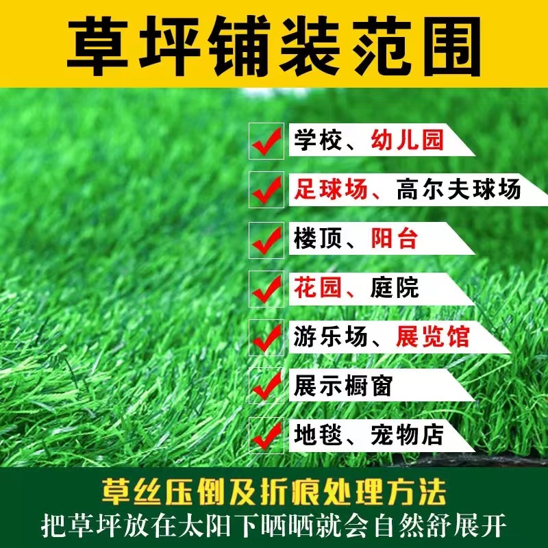 仿真草坪地毯假草皮铺垫塑料绿色地垫 2.0厘米质保特密春草每平方单价高清大图