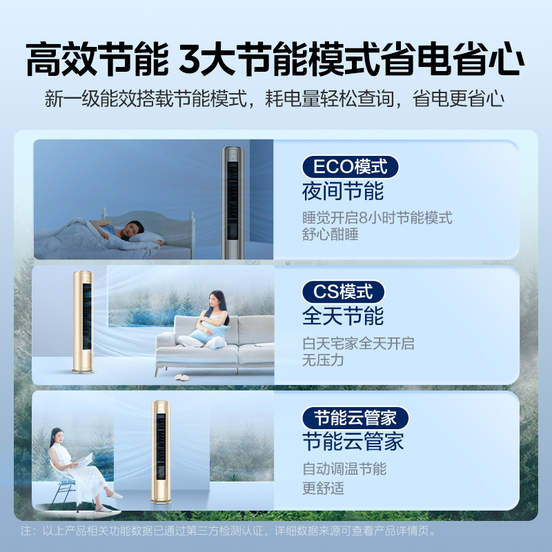 美的(Midea)空调柜机风尊3匹p新一级变频冷暖智能除菌客厅圆柱家用立式节能省电落地式KFR-72LW/N8MZB1