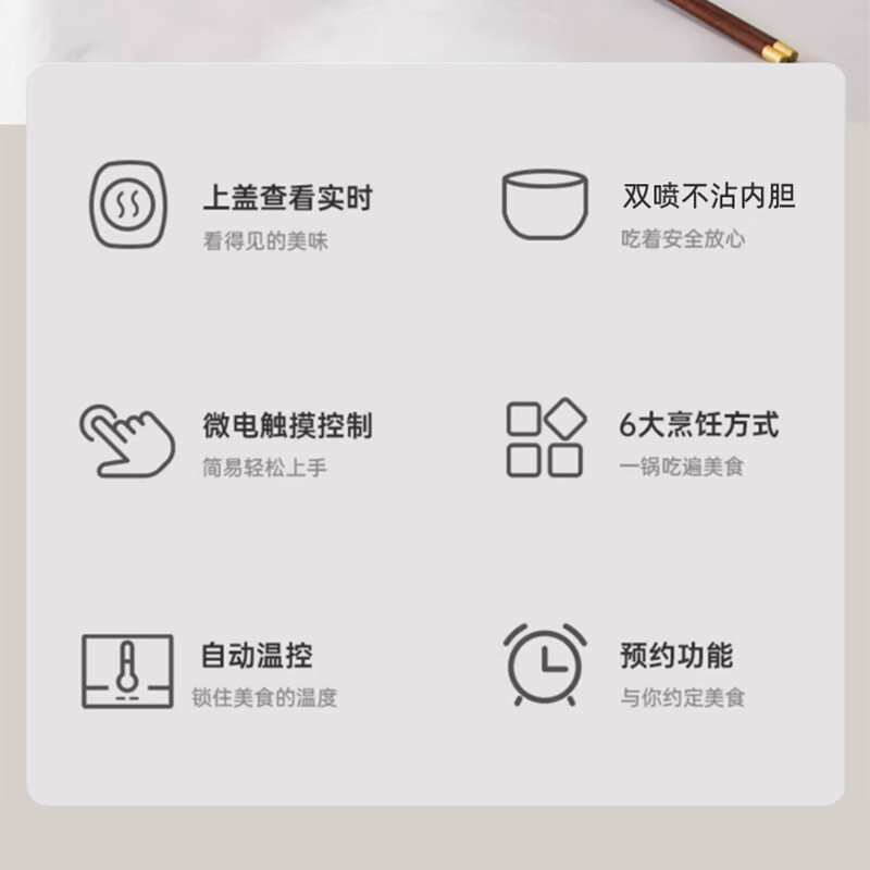 蓝宝(BLAUPUNKT) 智能电饭煲 可视电饭煲 2L容量 BP-FBH2 白色高清大图