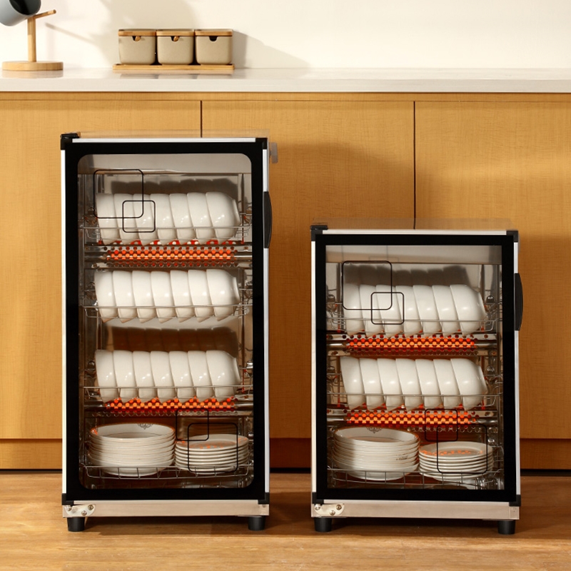 商用立式双门迷你饭店保洁柜厨房_228l钢单门4层高82厘米沥水盘筷子架