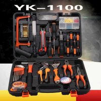 五金工具箱电钻套装家用工具套装电动工具多功能CIAA冲击钻组套 YK2147锂电钻款家用
