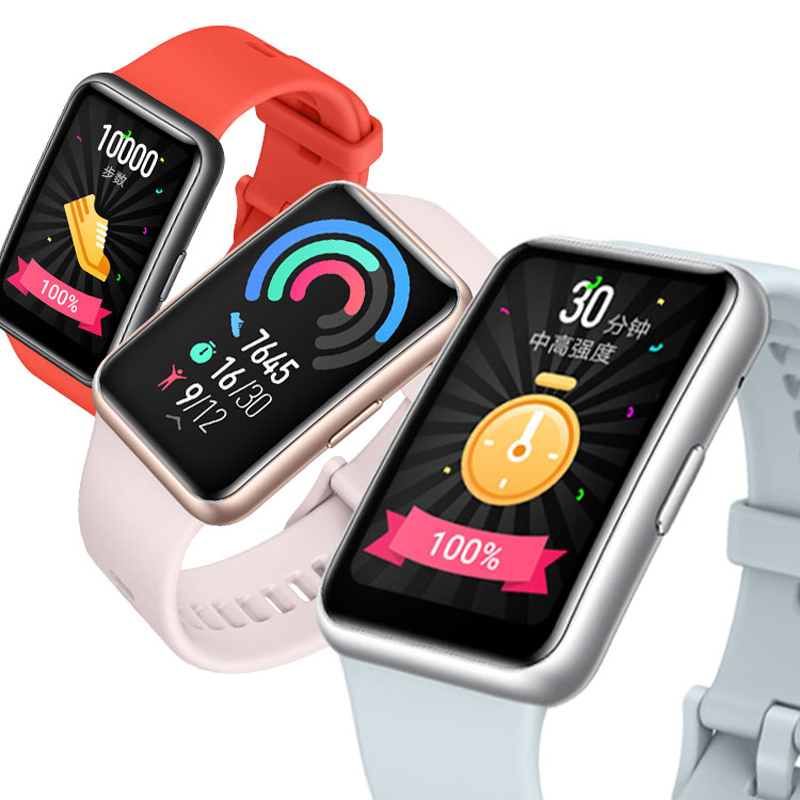 华为/HUAWEI WATCH FIT new 智能手表 全彩大屏 健身私教 全天候血氧监测 西柚红 西柚红硅胶表带