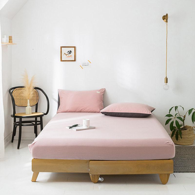 家柏饰(CORATED)全棉床笠单件全棉透气防滑固定床垫套保护罩防尘套全包床单 豆沙 180x200cm纯棉床笠