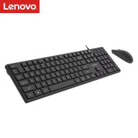 联想lenovo有线键盘鼠标套装家用打工办公台式电脑笔记本电竞轻音键鼠