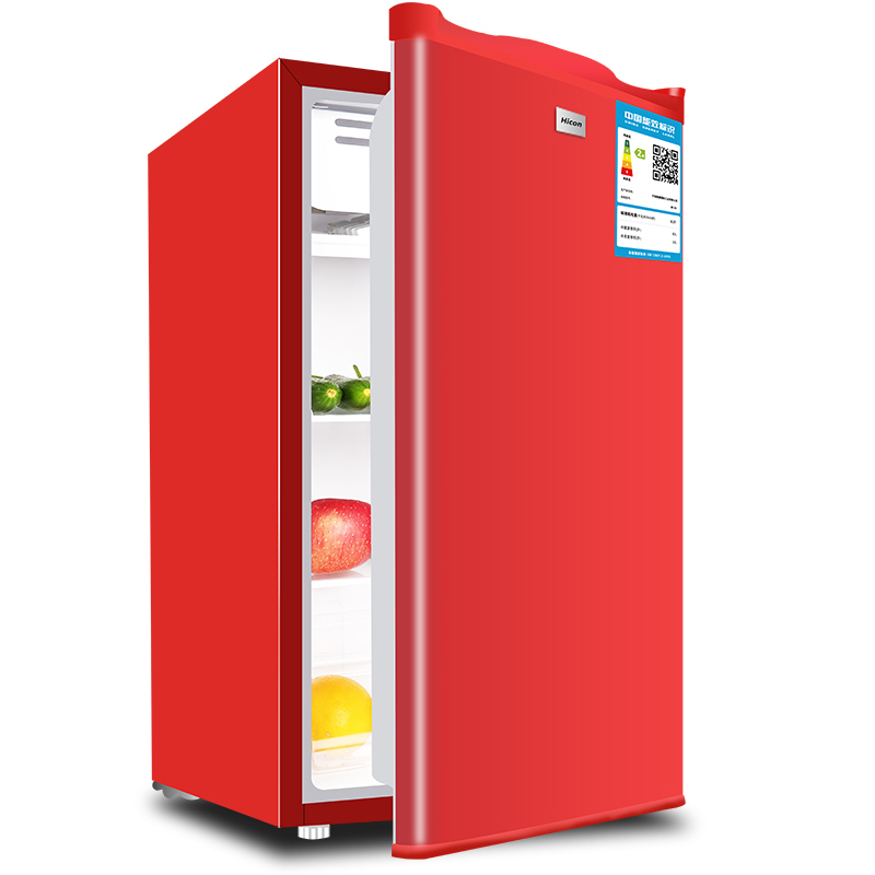 惠康hicon单开门家用小冰箱时尚复古冷藏冷冻柜迷你宿舍茶叶化妆品电