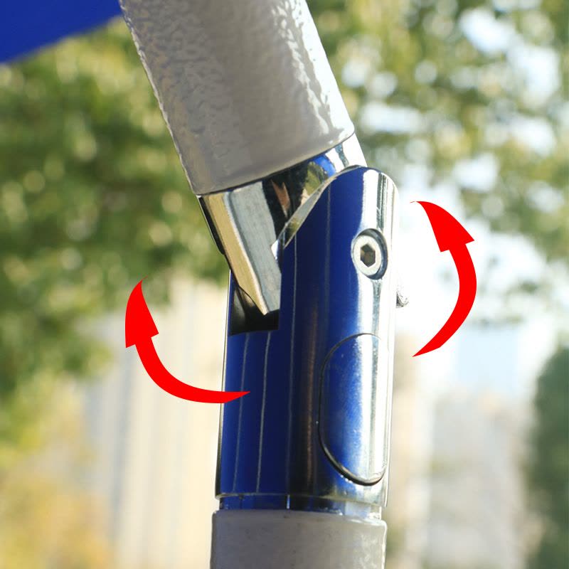 家柏饰(CORATED)户外遮阳伞大太阳伞庭院折叠大中柱伞户外雨伞沙滩伞广告伞摆摊伞 2.3米宝蓝双层(不可转向)图片