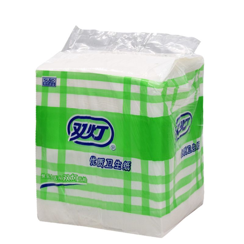 双灯平板卫生纸家用精品1000厕纸918g克3包装手纸白色厚纸高清大图