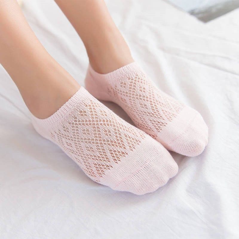 夏季网眼女士短袜女透气镂空船袜韩版浅口低帮薄款袜子女隐形袜女图片