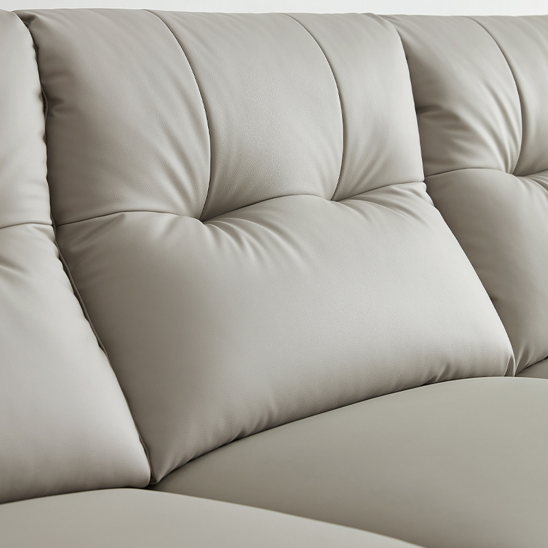 全友家居现代简约皮艺沙发客厅大小户型家用三人位一字沙发直排高清大图