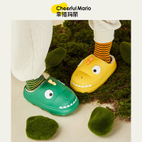 幸福玛丽/CheerfulMario儿童棉拖鞋男防水可爱秋冬包跟轻便居家棉拖保暖宝宝拖鞋