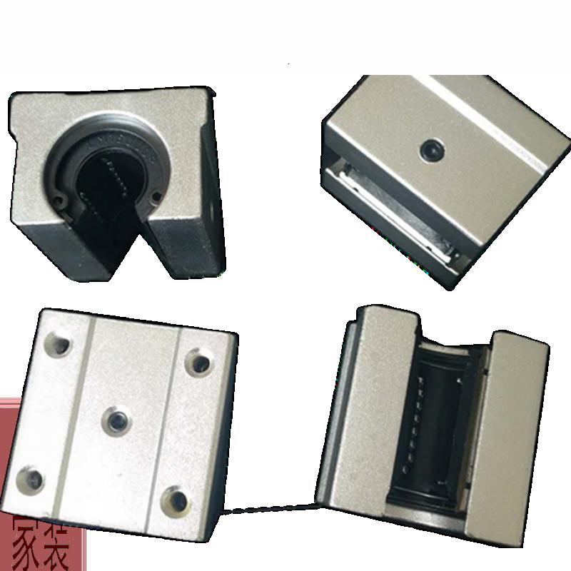 森美人定制直线滑轨光轴导轨铝托圆柱滑轨支撑座导轨 木工推台锯轨道滑块 直径30*1.5米(2轨2轨4滑块2扳手高清大图