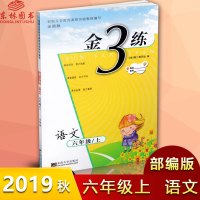 新版秋金3练金三练小学语文6年级上六年级上册部编人教版上学期江苏适用课课练+练习卷单元期中期末卷小学复习资料教辅书