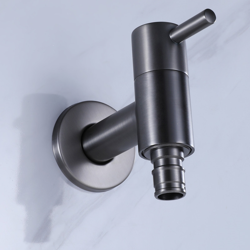 枪灰色洗衣机水龙头手逗加厚全铜四分口水嘴阳台洗衣机拖把池专用