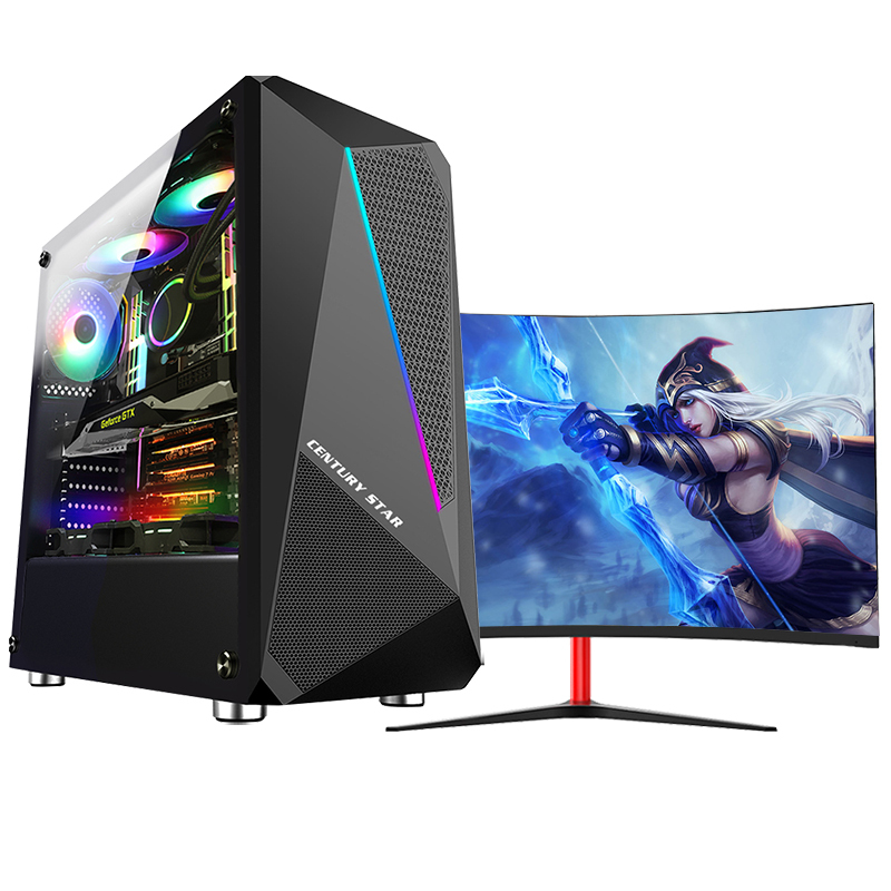 世纪之星 i9级八核至强E5-2660/GTX1050 D5独显/8G内存/256GB固态 家用办公游戏电脑 组装机 台式电脑 台式机 电脑主机+27英寸显示器全套
